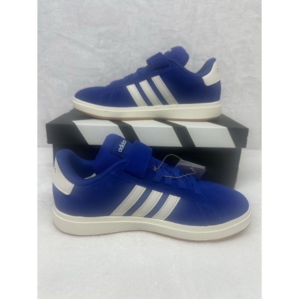 Adidas Grand Court 00s EL C Kids US 3 Blue White Sneakers Youth